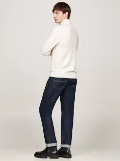 Swetry Z Golfem|Swetry*Tommy Hilfiger Kaszmirowy Sweter Smart Casual Z Golfem IVORY