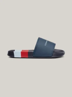 Obuwie I Akcesoria*Tommy Hilfiger Klapki Basenowe Z Logo I Paskami BLUE/WHITE/RED