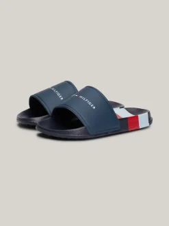 Obuwie I Akcesoria*Tommy Hilfiger Klapki Basenowe Z Logo I Paskami BLUE/WHITE/RED