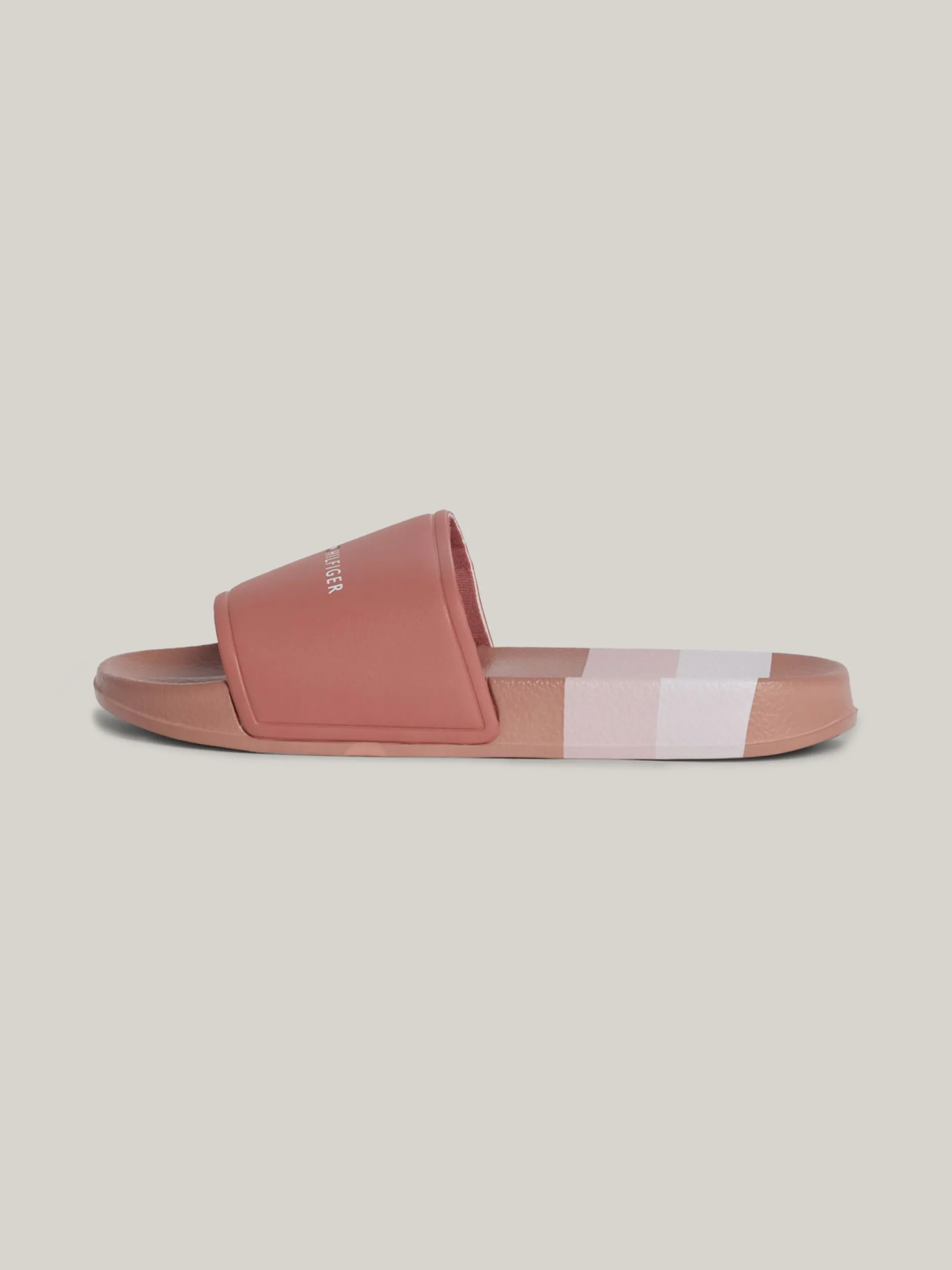 Obuwie I Akcesoria*Tommy Hilfiger Klapki Basenowe Z Motywem Pasków I Logo ANTIQUE ROSE