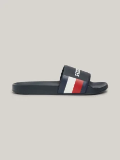 Sandały I Japonki*Tommy Hilfiger Klapki Basenowe Z Paskiem Z Logo DESERT SKY