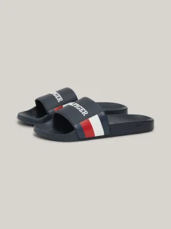 Sandały I Japonki*Tommy Hilfiger Klapki Basenowe Z Paskiem Z Logo DESERT SKY