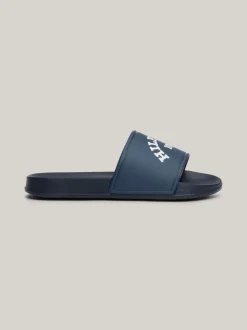 Obuwie I Akcesoria*Tommy Hilfiger Klapki Basenowe Z Półokrągłym Logo BLUE