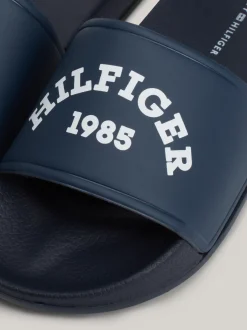 Obuwie I Akcesoria*Tommy Hilfiger Klapki Basenowe Z Półokrągłym Logo BLUE