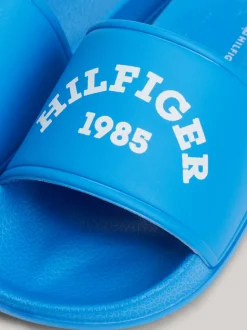 Obuwie I Akcesoria*Tommy Hilfiger Klapki Basenowe Z Półokrągłym Logo SKYBLUE