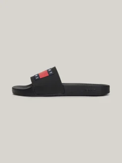 Sandały I Japonki*Tommy Hilfiger Klapki Basenowe Z Tłoczonym Logo BLACK