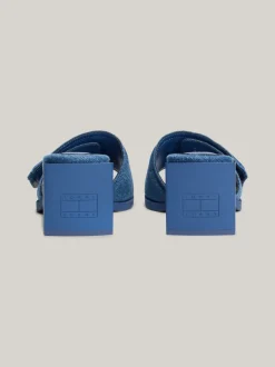 Sandały*Tommy Hilfiger Klapki Jeansowe Na Obcasie Klockowym DENIM