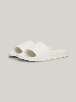 Sandały*Tommy Hilfiger Klapki Kąpielowe Z Monogramem TH ANCIENT WHITE