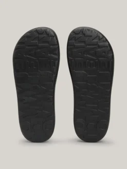 Sandały*Tommy Hilfiger Klapki Na Grubej Platformie Z Logo BLACK
