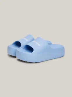 Sandały*Tommy Hilfiger Klapki Na Grubej Platformie Z Logo WESTSIDE BLUE