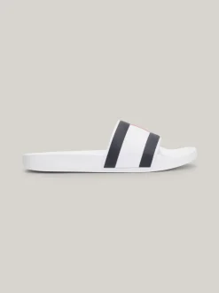 Sandały I Japonki*Tommy Hilfiger Klapki Z Flagą WHITE