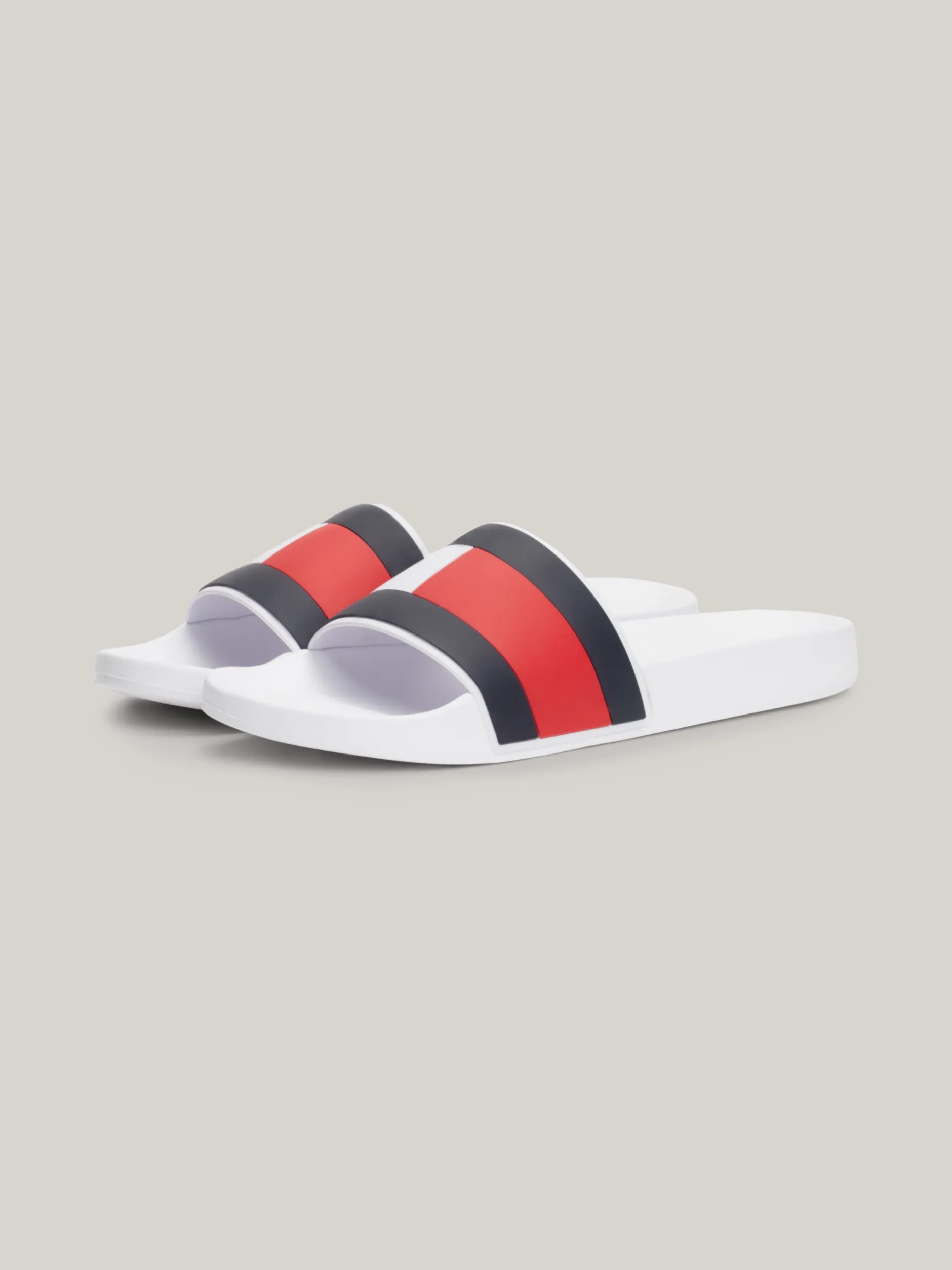 Sandały I Japonki*Tommy Hilfiger Klapki Z Flagą WHITE