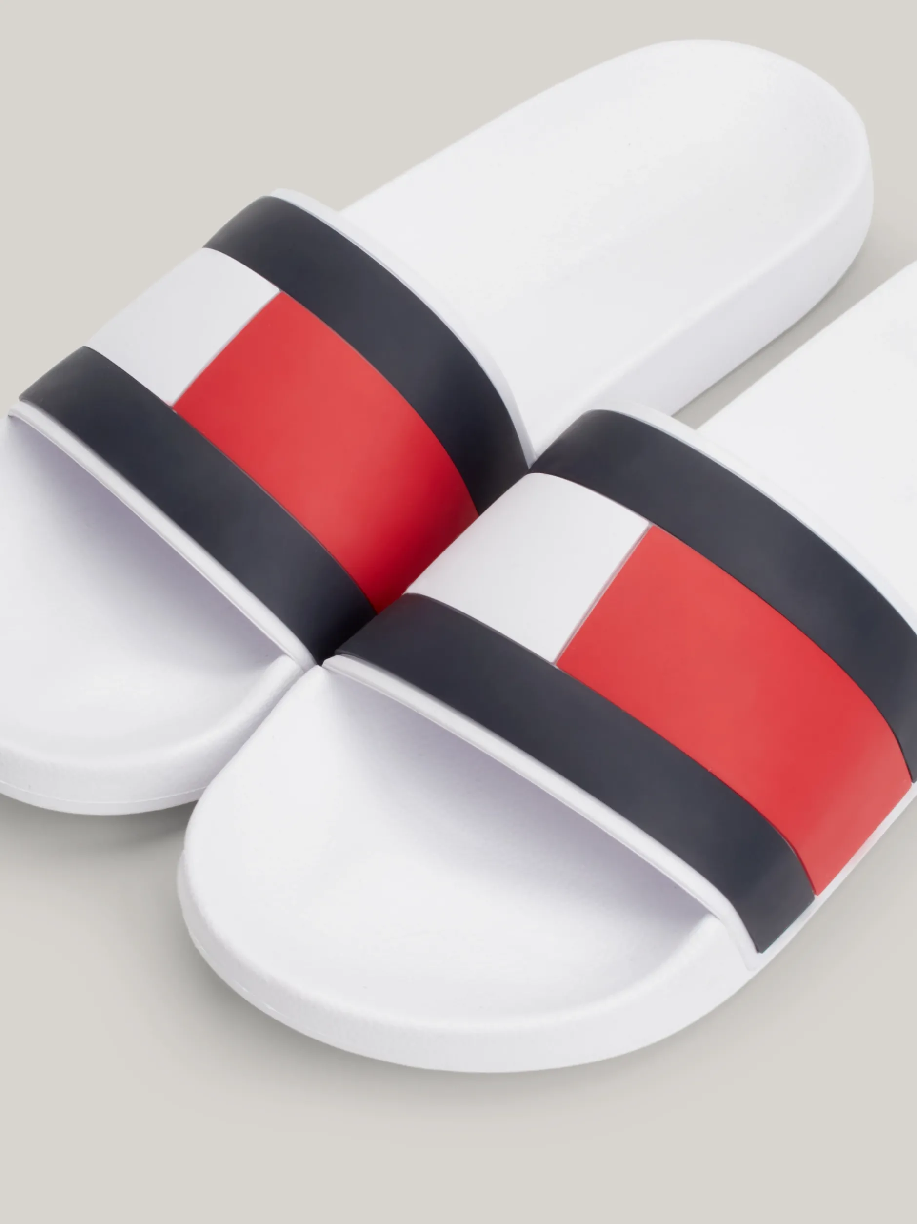 Sandały I Japonki*Tommy Hilfiger Klapki Z Flagą WHITE