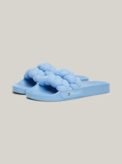 Sandały*Tommy Hilfiger Klapki Z Plecionym Paskiem WESTSIDE BLUE