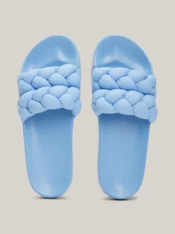 Sandały*Tommy Hilfiger Klapki Z Plecionym Paskiem WESTSIDE BLUE