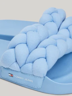 Sandały*Tommy Hilfiger Klapki Z Plecionym Paskiem WESTSIDE BLUE