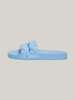 Sandały*Tommy Hilfiger Klapki Z Plecionym Paskiem WESTSIDE BLUE