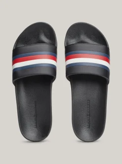 Sandały I Japonki*Tommy Hilfiger Klapki Z Sygnowaną Wstawką BLACK