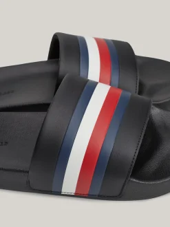 Sandały I Japonki*Tommy Hilfiger Klapki Z Sygnowaną Wstawką BLACK