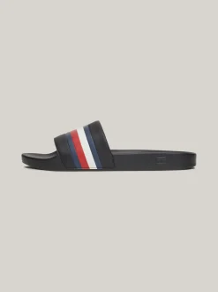 Sandały I Japonki*Tommy Hilfiger Klapki Z Sygnowaną Wstawką BLACK