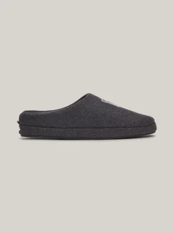 Buty Casual*Tommy Hilfiger Klapki Z Wyhaftowaną Flagą DARK ASH