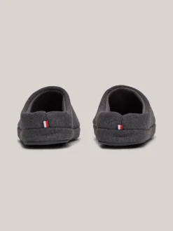 Buty Casual*Tommy Hilfiger Klapki Z Wyhaftowaną Flagą DARK ASH