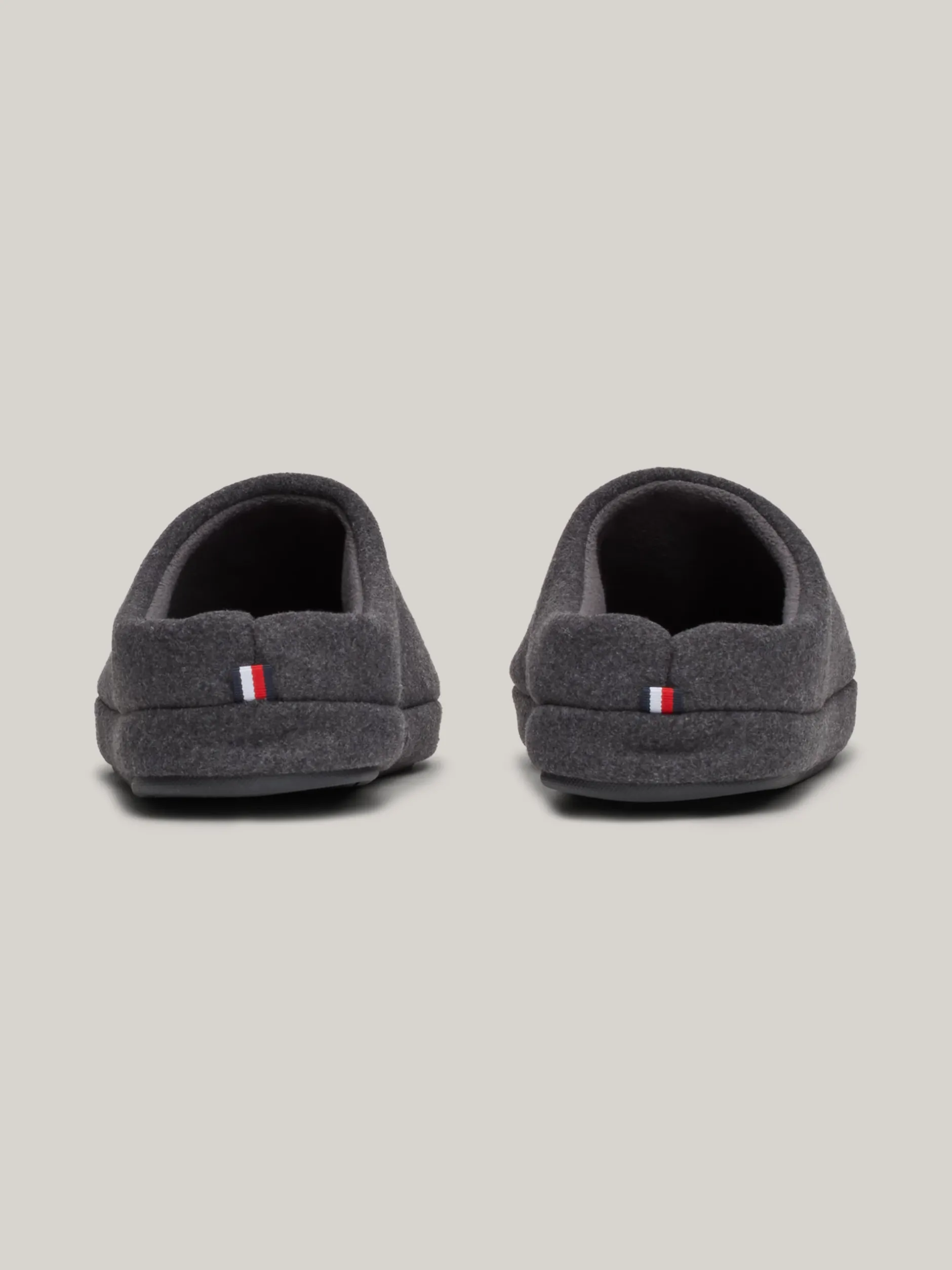 Buty Casual*Tommy Hilfiger Klapki Z Wyhaftowaną Flagą DARK ASH