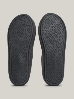 Buty Casual*Tommy Hilfiger Klapki Z Wyhaftowaną Flagą DARK ASH