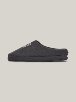 Buty Casual*Tommy Hilfiger Klapki Z Wyhaftowaną Flagą DARK ASH