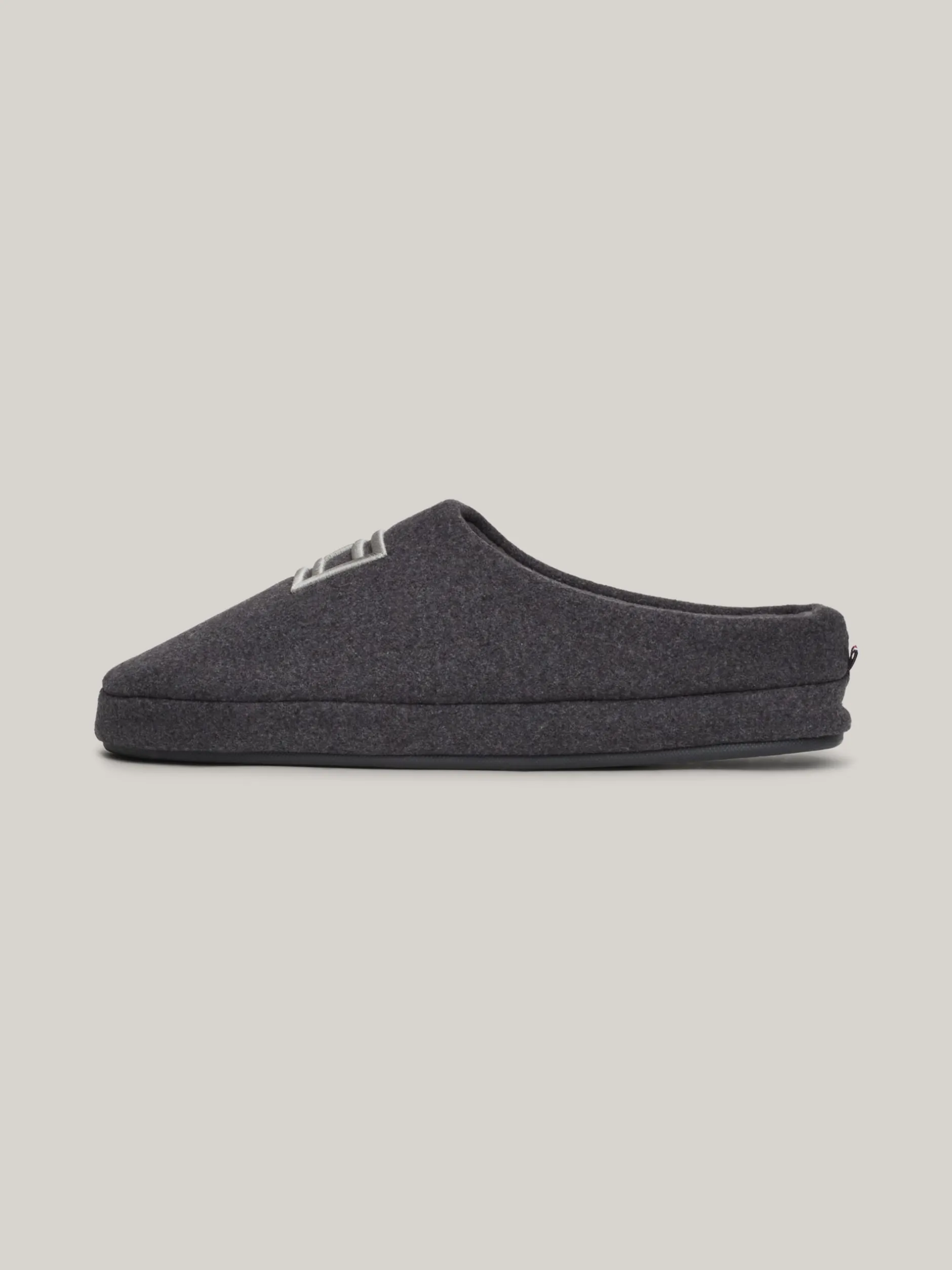 Buty Casual*Tommy Hilfiger Klapki Z Wyhaftowaną Flagą DARK ASH