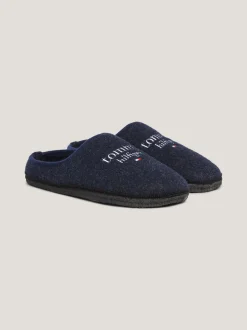 Obuwie I Akcesoria*Tommy Hilfiger Klapki Z Wyhaftowanym Logo BLUE