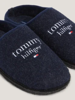 Obuwie I Akcesoria*Tommy Hilfiger Klapki Z Wyhaftowanym Logo BLUE