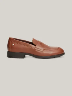 Mokasyny & Loafers|Płaskie Buty*Tommy Hilfiger Klasyczne Skórzane Mokasyny Z Flagą BROWN SUEDE