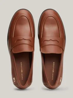 Mokasyny & Loafers|Płaskie Buty*Tommy Hilfiger Klasyczne Skórzane Mokasyny Z Flagą BROWN SUEDE