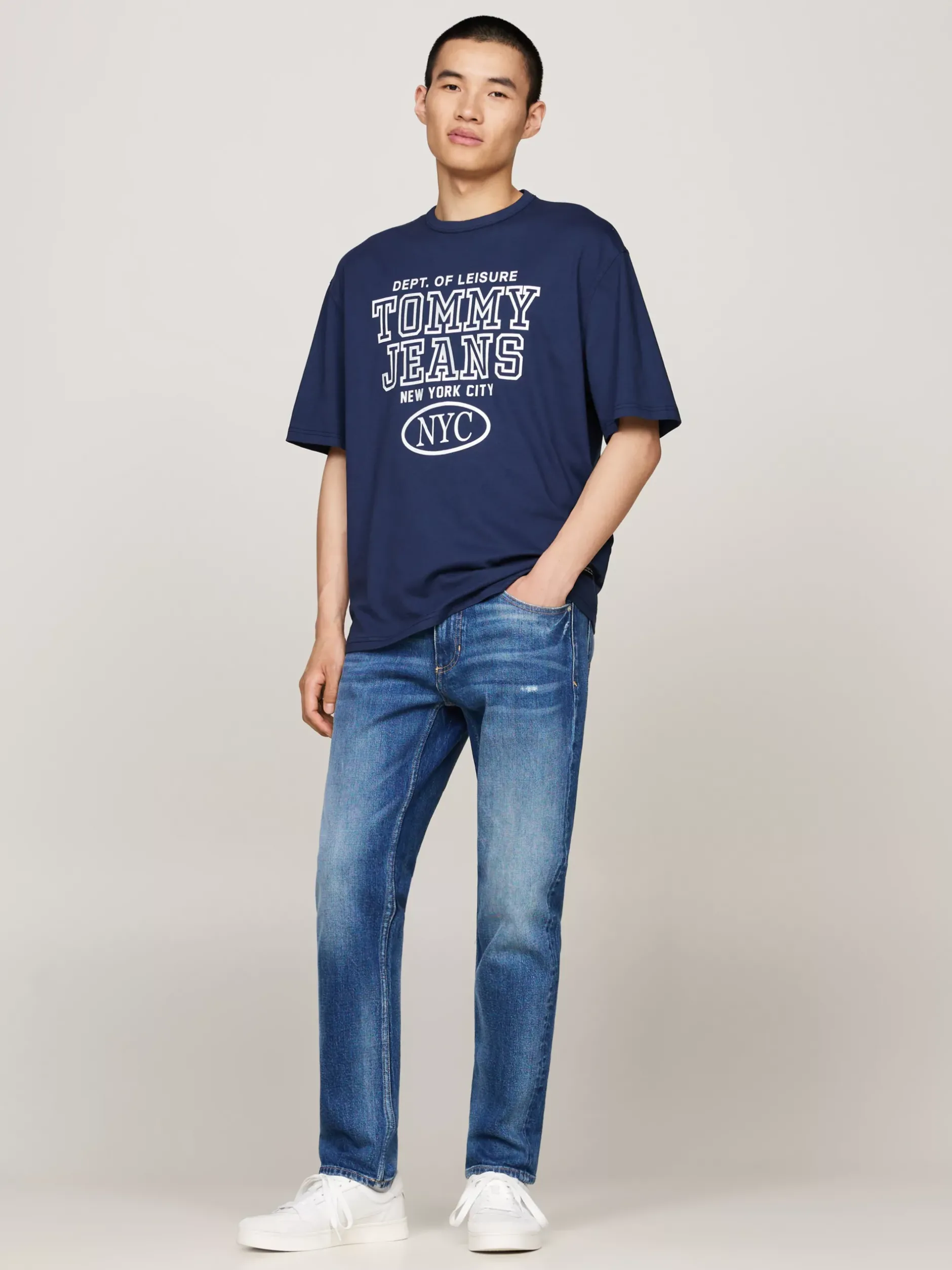 Jeansy*Tommy Hilfiger Klasyczne Wąskie Jeansy Scanton Y DENIM MEDIUM