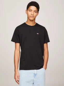 T-Shirty*Tommy Hilfiger Klasyczny T-shirt O Regularnym Kroju Z Bawełny Organicznej BLACK