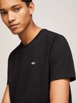 T-Shirty*Tommy Hilfiger Klasyczny T-shirt O Regularnym Kroju Z Bawełny Organicznej BLACK