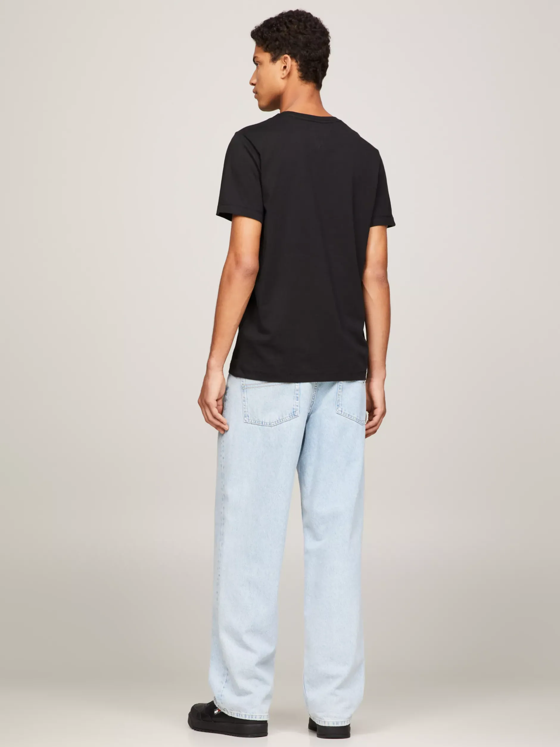 T-Shirty*Tommy Hilfiger Klasyczny T-shirt O Regularnym Kroju Z Bawełny Organicznej BLACK