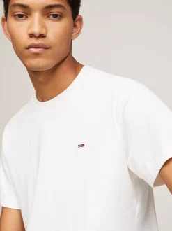 T-Shirty*Tommy Hilfiger Klasyczny T-shirt O Regularnym Kroju Z Bawełny Organicznej WHITE