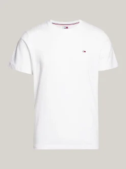 T-Shirty*Tommy Hilfiger Klasyczny T-shirt O Regularnym Kroju Z Bawełny Organicznej WHITE