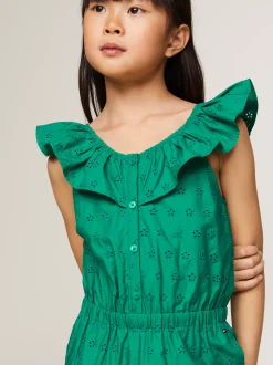 Sukienki*Tommy Hilfiger Kombinezon TH Monogram Z Haftem Angielskim OLYMPIC GREEN