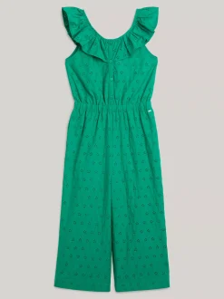 Sukienki*Tommy Hilfiger Kombinezon TH Monogram Z Haftem Angielskim OLYMPIC GREEN