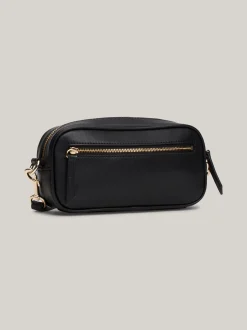 Torebki Na Pasku*Tommy Hilfiger Kompaktowa Torebka Z Monogramem TH BLACK