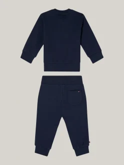 Dziewczynki|Chłopcy*Tommy Hilfiger Komplet Essential Z Logo: Bluza I Joggery TWILIGHT NAVY