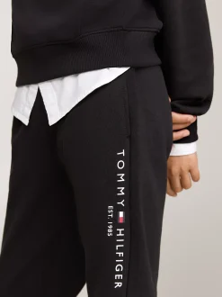 Bluzy Dresowe I Z Kapturem*Tommy Hilfiger Komplet Z Bluzą I Joggerami Z Logo BLACK