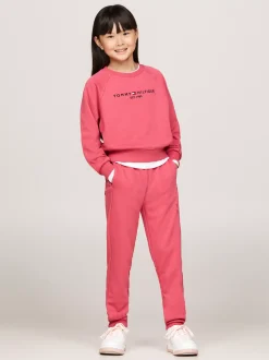Bluzy Dresowe I Z Kapturem*Tommy Hilfiger Komplet Z Bluzą I Joggerami Z Logo HERITAGE PINK