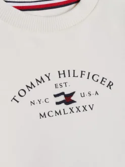 Dziewczynki|Chłopcy*Tommy Hilfiger Komplet Z Bluzą I Joggerami Z Logo ANCIENT WHITE