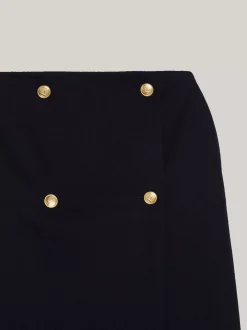 Spódnice*Tommy Hilfiger Kopertowa Spódnica Midi Z Czystej Wełny DESERT SKY
