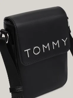 Portfele & Breloczki Do Kluczy*Tommy Hilfiger Kopertówka Na Telefon City Z Metalowym Logo BLACK