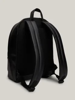 Plecaki*Tommy Hilfiger Kopułowy Plecak Z Metalowym Logo BLACK